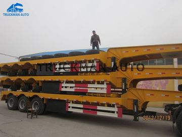 3-6 χαμηλό ρυμουλκό φορτηγών κρεβατιών αξόνων, χαμηλό ημι ρυμουλκό 60t εμπορευματοκιβωτίων κρεβατιών