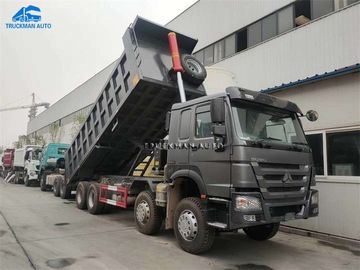 Το Howo 8x4 12 βαρέων καθηκόντων φορτηγό απορρίψεων ροδών 50 τόνοι στρώνει με άμμο και πέτρινη φόρτωση
