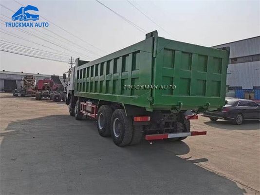 Χρησιμοποιημένο HOWO φορτηγό απορρίψεων 371HP 2015 έτος SINOTRUK 8x4 για τη Μαυριτανία