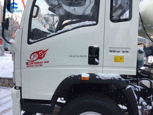 Άσπρο ευρώ 4 ελαφρύ καθήκον Sinotruk Howo 5 Cbm μίνι φορτηγό συγκεκριμένων αναμικτών
