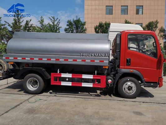 Φορτηγό βυτιοφόρων πετρελαίου καύσεως ελαφριών φορτηγών 6000 λίτρου HOWO 7.50R16